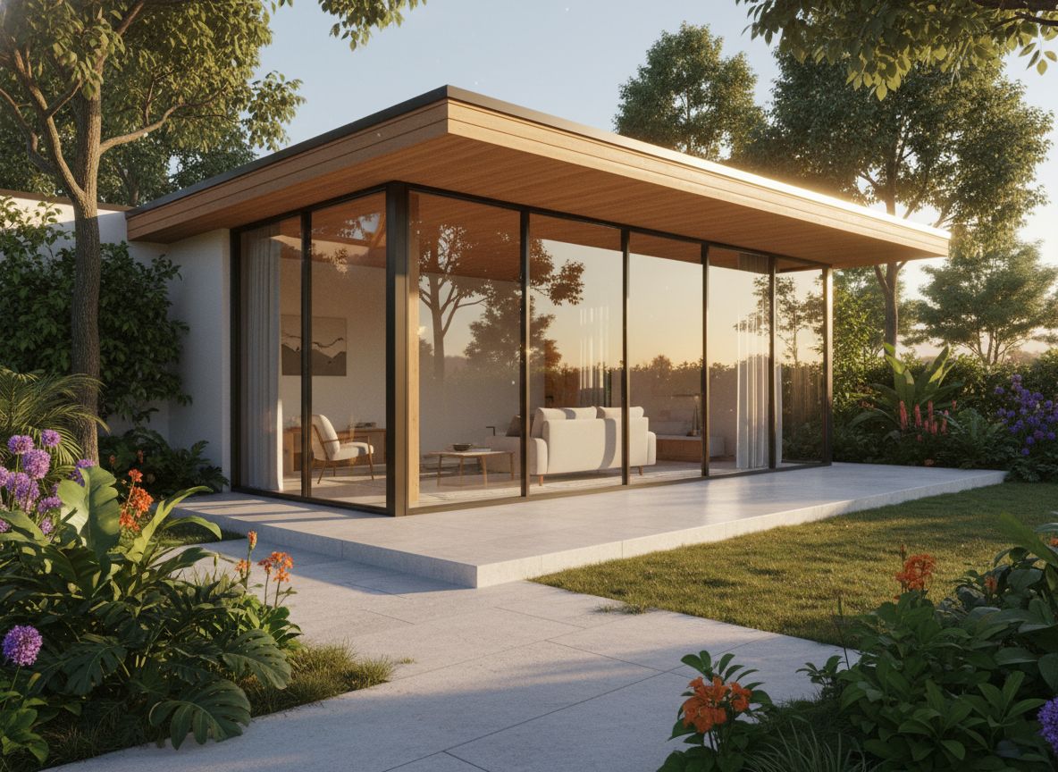 A completed architectural project