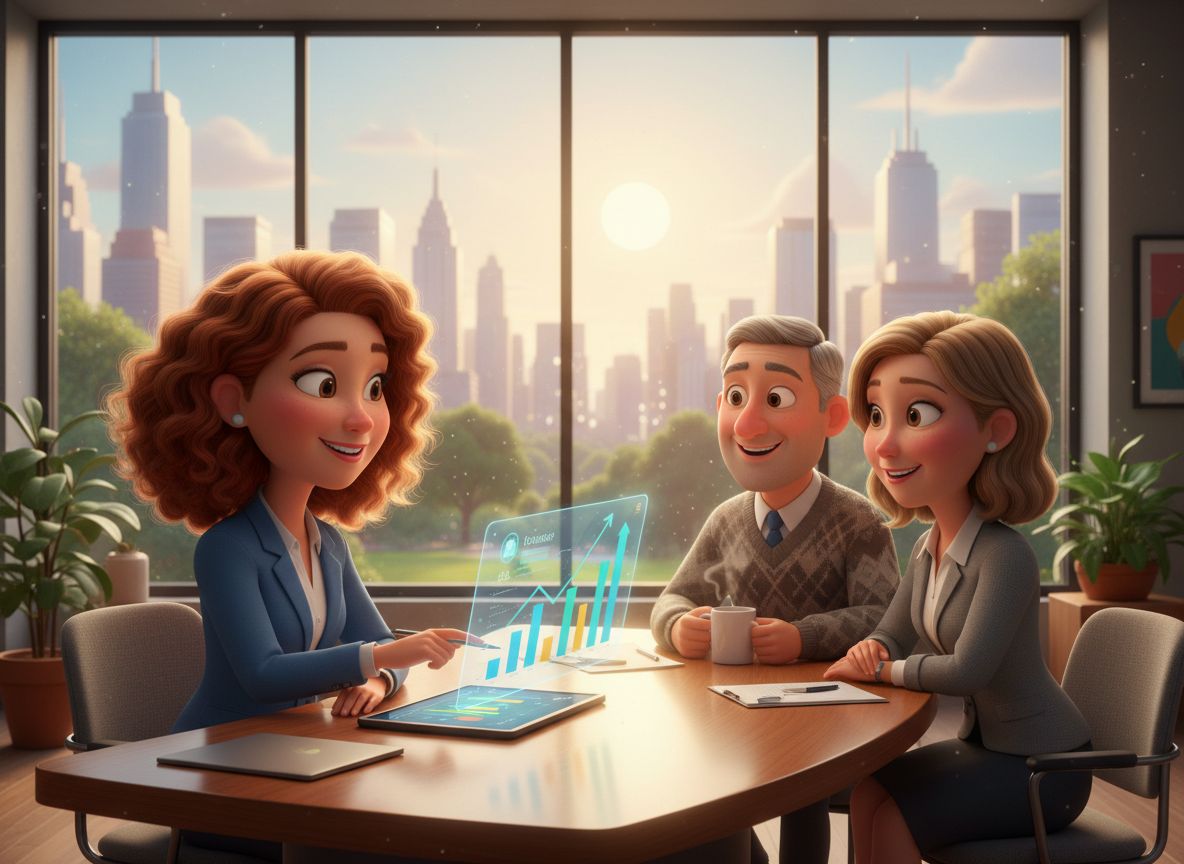 A financial adviser in a client meeting