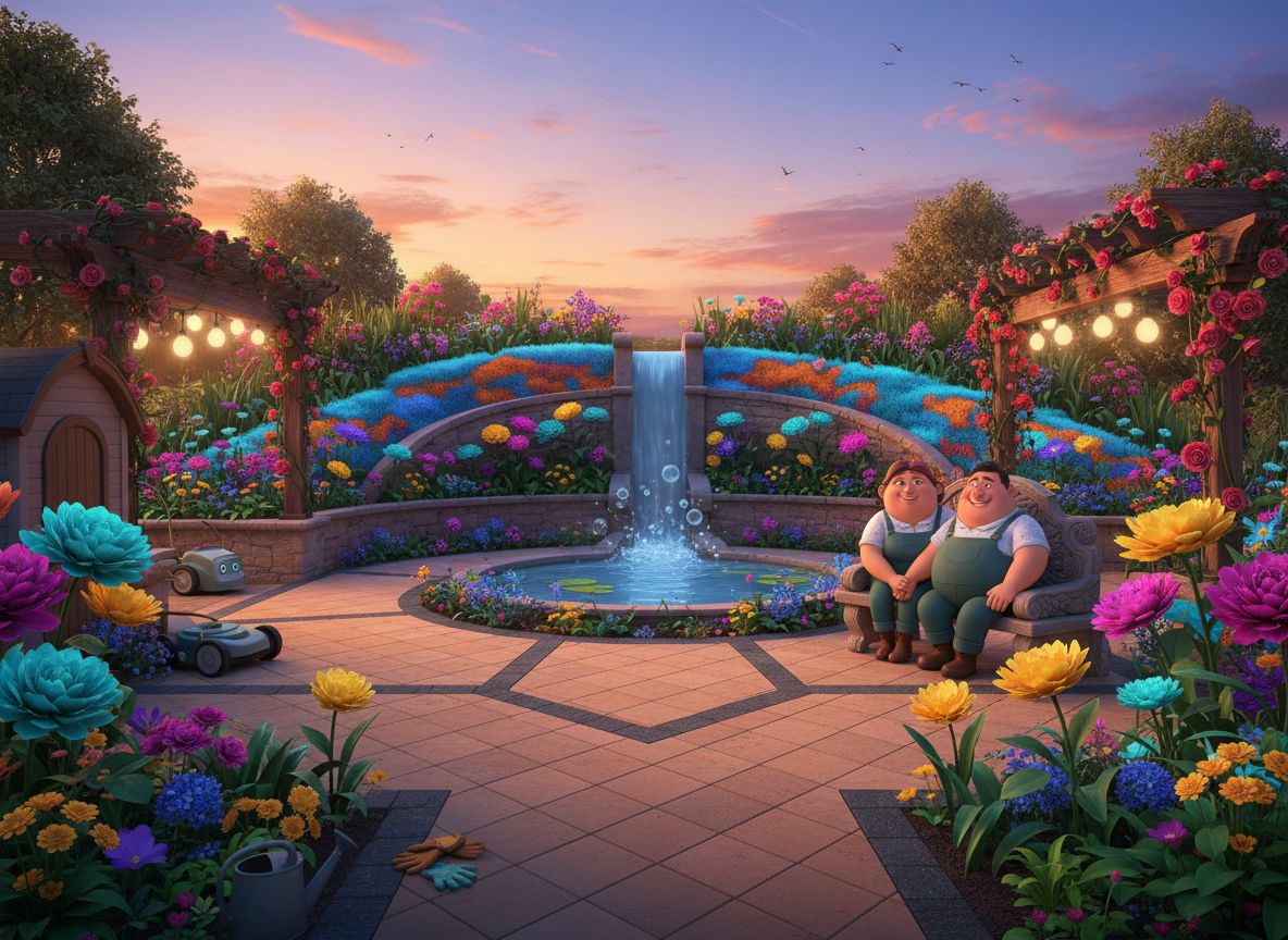 A completed garden transformation