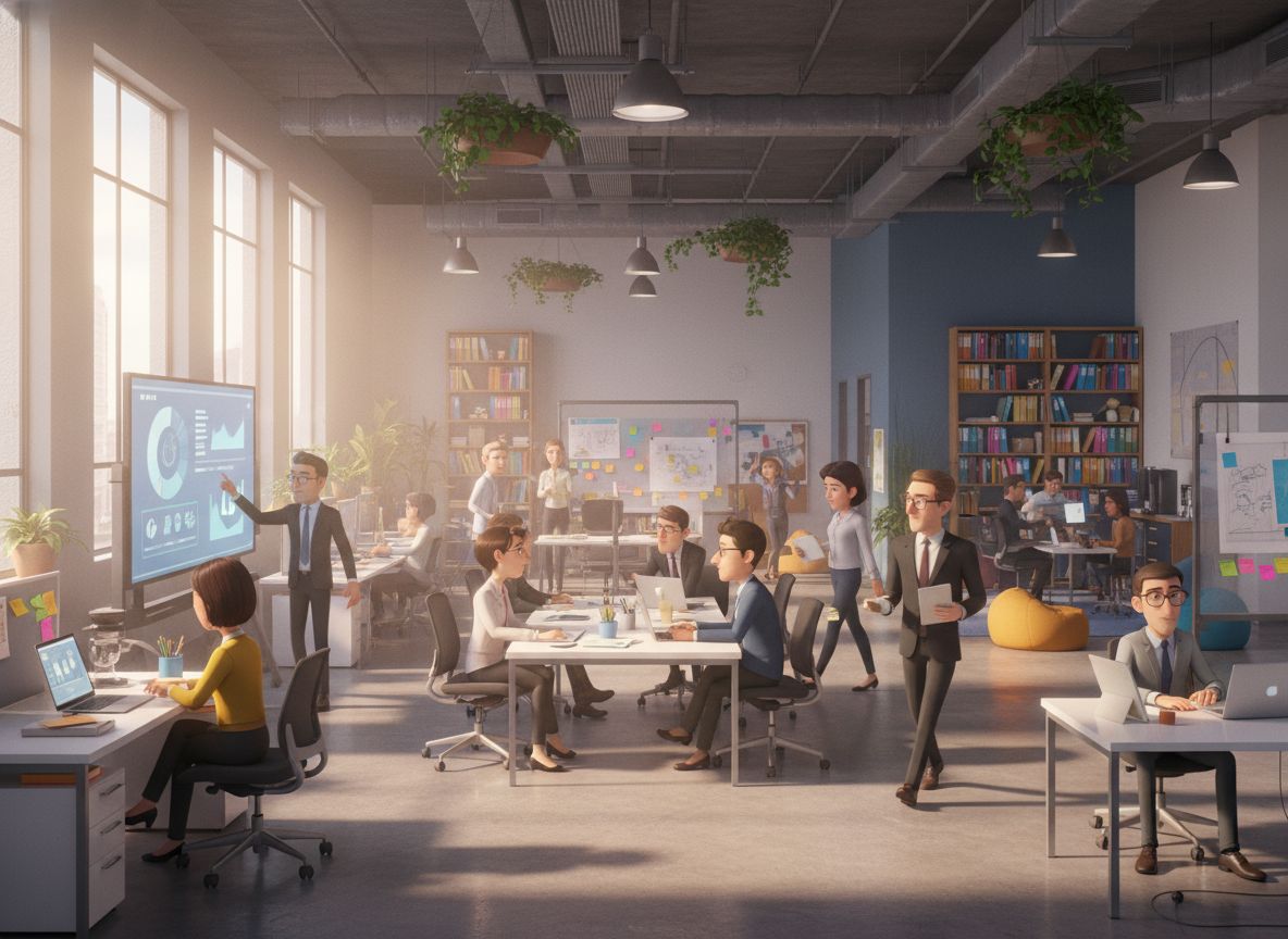 An office environment with people