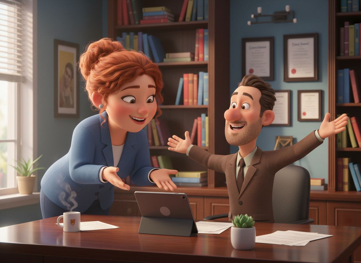 A solicitor in consultation with a client